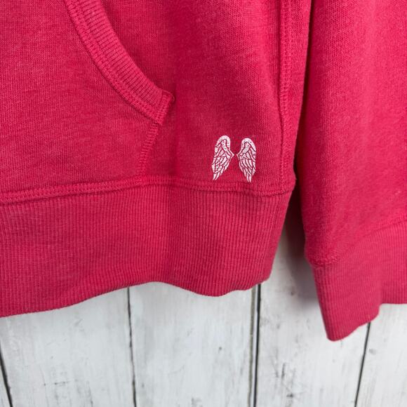 Victoria's Secret Pink Silver Sequin Bling Full Zip Hoodie Sweater Size Medium - Picture 3 of 16